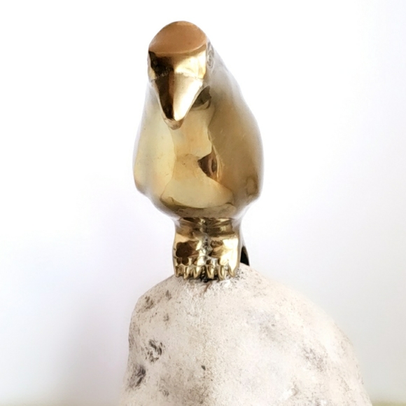 COPY - Sarreid Ltd Solid Brass Falcon On Rock Sculpture - Picture 5 of 8